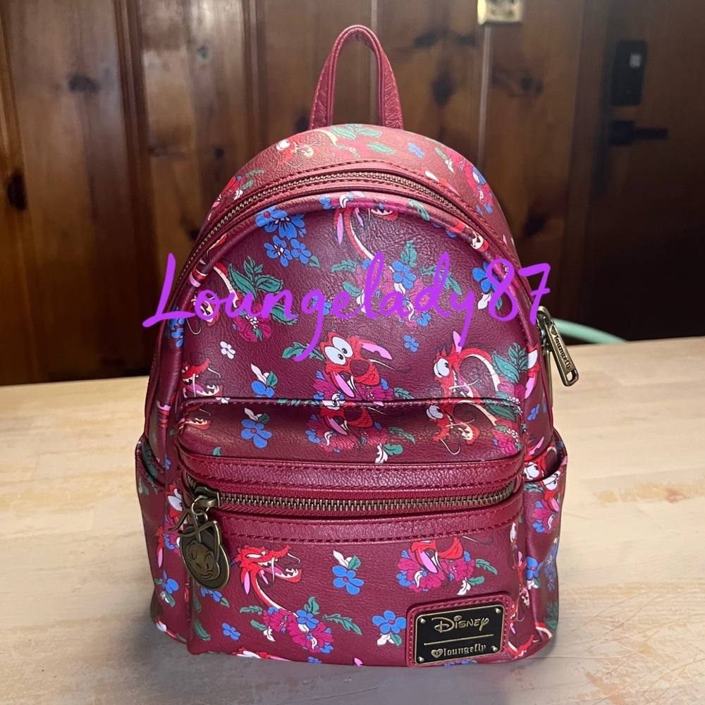 Loungefly Disney Original Heart Mulan Mushu Mini Backpack